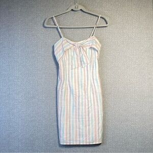 Cupcakes and Cashmere Size 2 Women’s Spaghetti Strap Striped Mini Dress